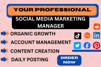 be your social media marketing manager and content creator personal assistance