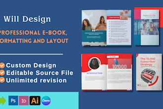 do ebook design ,ebook formatting and layout design in canva