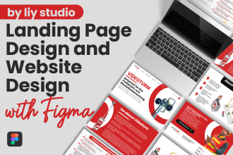design professional landing page or website design on figma