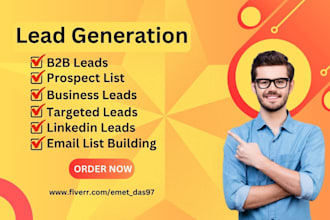 provide b2b lead generation, business leads, email finding for any industry