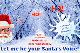 make your santa claus or father christmas come alive with my voice