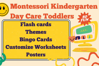 printable montessori kindergarten daycare toddler bingo flash cards kids