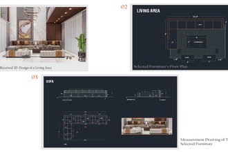 do detailed furniture cad drawings and 3d designs
