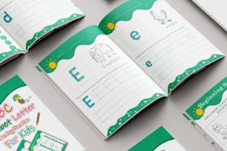 create a kids workbook, mental health activity book, or lead magnet design