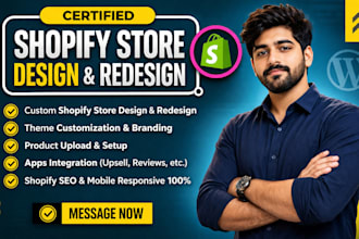 shopify website redesign, clone, revamp shopify store design and redesign store
