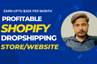 build passive income shopify website or shopify dropshipping store