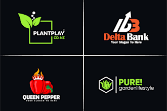 do modern unique minimalist and creative logo with a business card