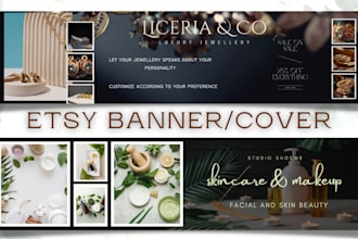 design an expressive and artistic banner for your etsy shop,shopify,ebay, wix