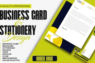 create a top notch premium brand identity kit stationery business card and logo