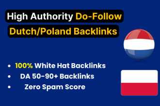 build dutch, poland high authority dofollow SEO backlinks