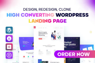 design, redesign, clone wordpress website and landing page as elementor expert