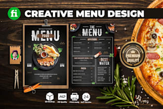 do modern restaurant, food menu, and TV screen menu designs