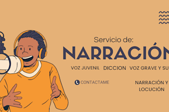 narrador para tu comercial, cuento, historia o video