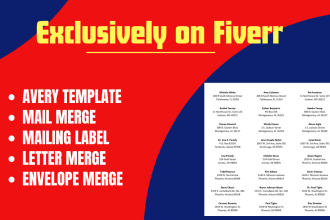 do mail merge avery mailing label from your source file
