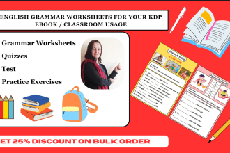 create engaging worksheet of english grammar for kids ebook