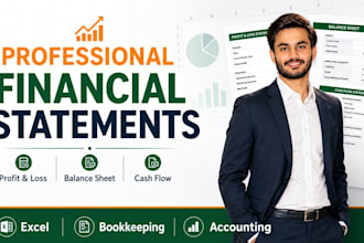 prepare financial statements, profit and loss, balance sheet and cash flow