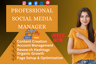 be social media manager specialist and personal assistant manager