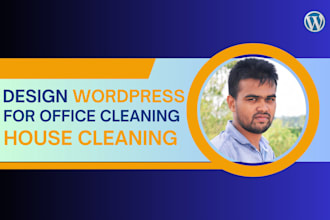 make cleaning service website for office or house cleaning