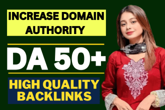 increase domain authority moz da 50 plus in 15 days