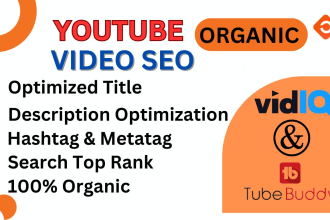do best youtube video SEO for organic video ranking