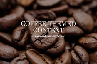 research and craft coffee content for your business