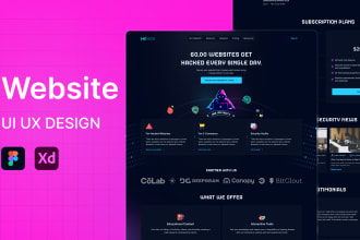 do ui ux landing page website design webpages in figma