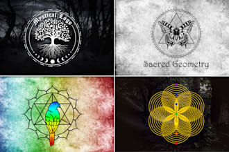 design unique sacred geometry or spiritual or mystical logo