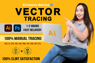 cleanup, redraw logo, vectorize and manual vector tracing