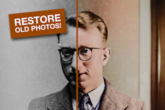 restore old photos removing cracks, scratches, defects