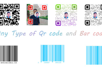 create professional qr code or bar code with or without logo