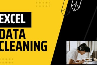 do excel data cleaning, excel data entry, data cleanup