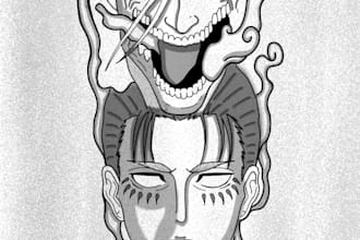 draw you a tattoo design in anime style