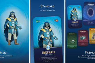 create your character, hero, location or item game cards