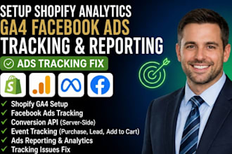 setup shopify analytics ga4 facebook ads tracking and reporting ads tracking fix