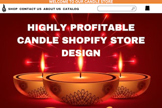 design candle shopify store candle store website candle dropshipping website