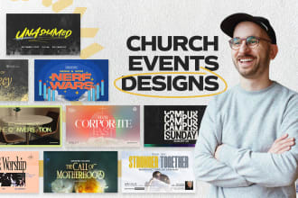 create a modern church event graphic