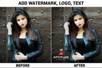 add watermark logo or add text image up to 1000 photos