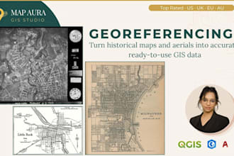 georeference maps aerial photos and raster images in arcgis or qgis