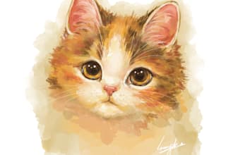 create a colorful custom pet or animal portrait