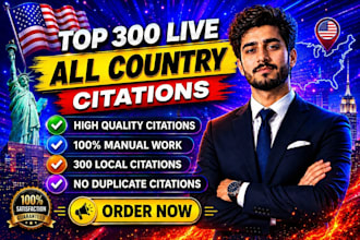 do high quality 300 all country local citations for local seo