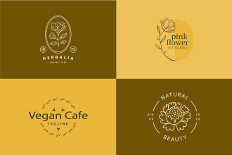 make minimalist, botanical, floral, boho and hand drawn logo