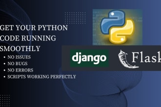 debug and fix python, django, flask code