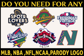 make custom nba, mlb parody logo tags , world series, all star game, embroidery
