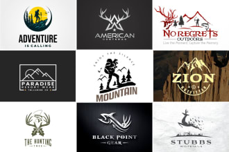 design an adventure, hunting, camping, mountain, outdoor , travel, hiking logo