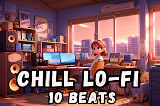 create custom lofi music, chill beats, hip hop style music