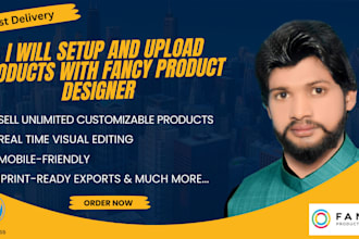 setup and upload products with fancy product designer