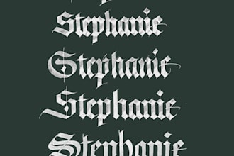 write in gothic calligraphy for you