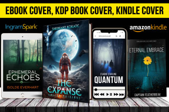 design ebook cover, KDP cover, book cover design in 5 hours