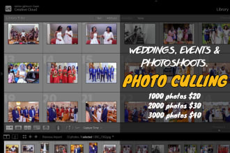 professionally cull your wedding and event photos