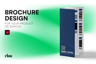 design premium products and services brochure